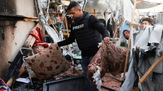 'Video thumbnail for Journalists killed, wounded in Israeli attack near Gaza’s Nasser Hospital'