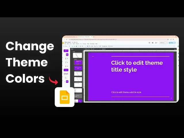 'Video thumbnail for How to Change Theme and Theme Colors in Google Slides'