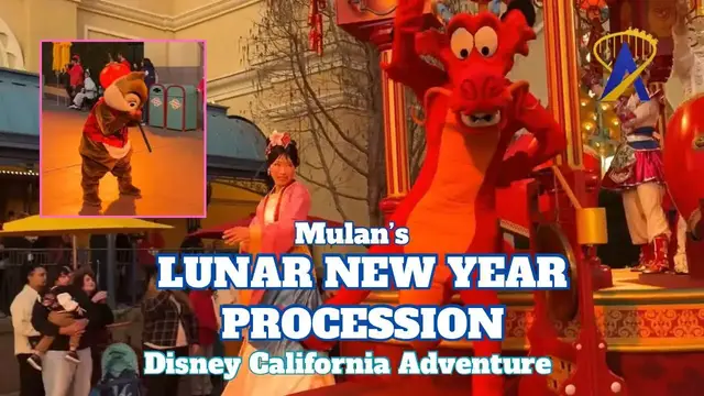 'Video thumbnail for Mulan’s Lunar New Year Procession 2025 at Disney California Adventure'