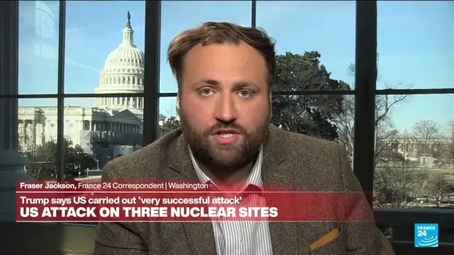 'Video thumbnail for Trump says US forces bombed Iran nuclear sites'