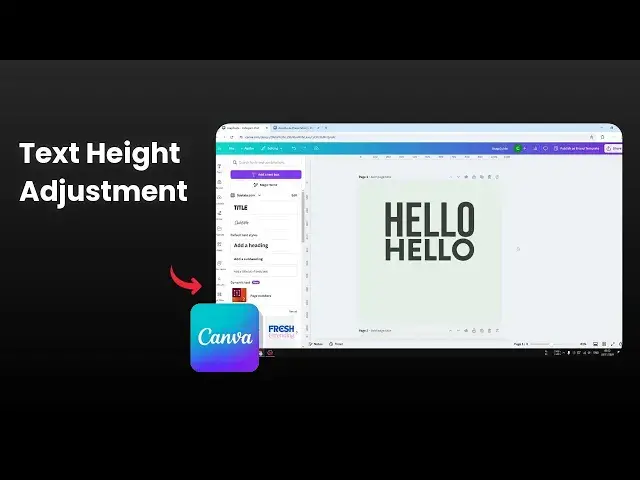 'Video thumbnail for How to Make Text Taller in Canva'