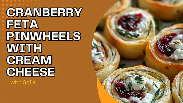 'Video thumbnail for Cranberry Feta Pinwheels with Cream Cheese'