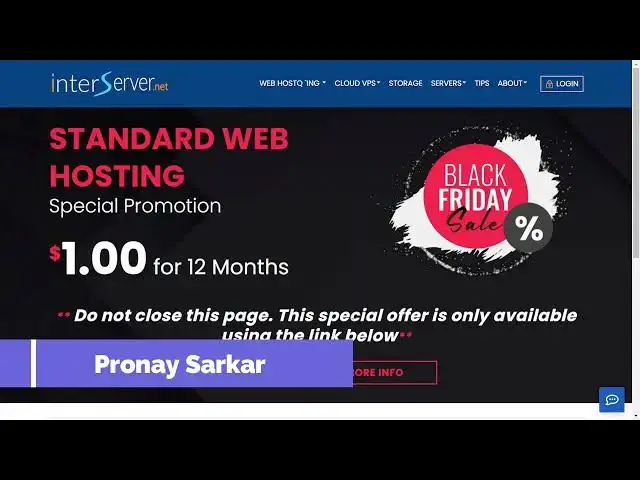 'Video thumbnail for Get 1 Year Hosting at Just $1 | InterServer.net Black Friday Sale [Limited Time]'