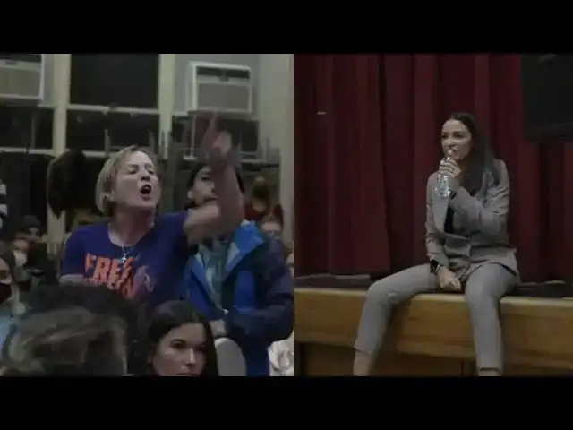 'Video thumbnail for Ocasio-Cortez Humiliated By Protesters - Her Responses Says Everything'