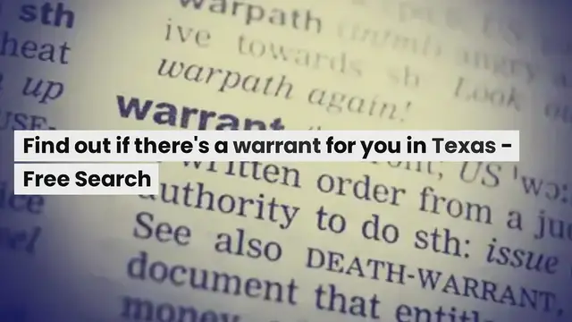 'Video thumbnail for Warrant Search in Texas'