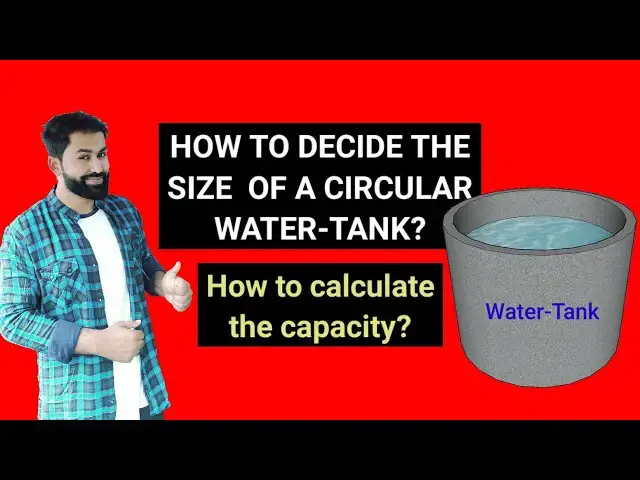 'Video thumbnail for How to decide the size of a circular water tank? | Capacity of circular water tank | civil tutor'