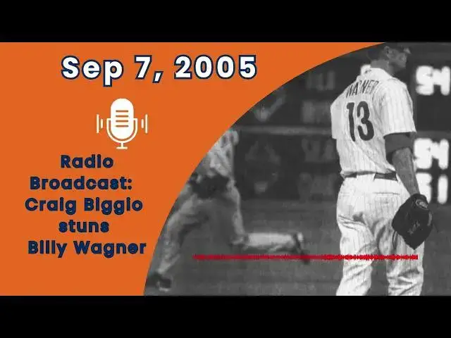 'Video thumbnail for Sep 7, 2005 Craig Biggio stuns Billy Wagner'