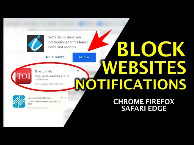 'Video thumbnail for How To Block Websites Notifications on Chrome, FireFox, Safari & Edge'