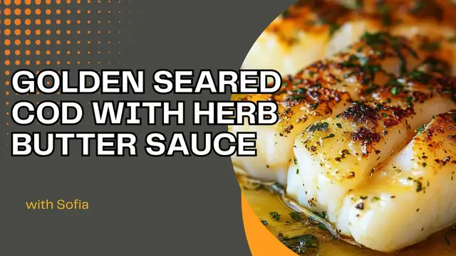 'Video thumbnail for Golden Seared Cod with Herb Butter Sauce'