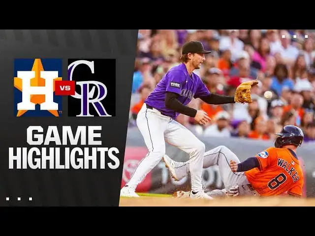 'Video thumbnail for Houston Astros at Colorado Rockies Full-Game Highlights! | 07/02/2025'