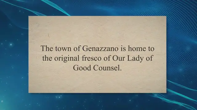 'Video thumbnail for Genazzano, Italy: Original Image of Our Lady of Good Counsel'