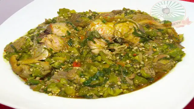 'Video thumbnail for Nigerian Okra Soup with Fresh Fish & Assorted Meat'