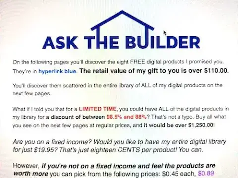 'Video thumbnail for Free Checklists, eBook, and Video for You - LIVE Stream Jan 3, 2022 Ask the Builder'
