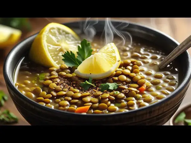 'Video thumbnail for Lentil Soup with Lemon and Cumin'