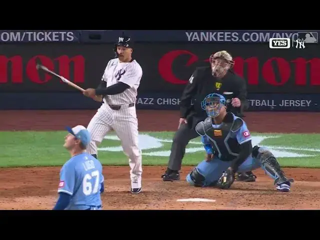 'Video thumbnail for Trent Grisham CRANKS a Solo Home Run! | 4th HR of 2025 | New York Yankees | 04/14/2025'