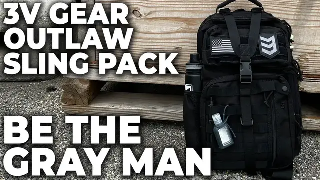 'Video thumbnail for Gray Man Urban Survival EDC Sling Pack | 3V Gear Outlaw II'