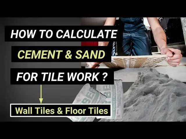'Video thumbnail for How to calculate Cement and sand for tile work? |for floor & wall |quantity surveying | Civil tutor'