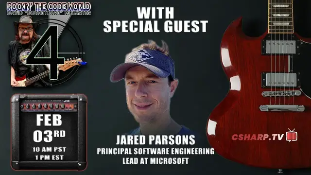 'Video thumbnail for Rockin’ The Code World with dotNetDave ft. Jared Parsons - Ep. 96'