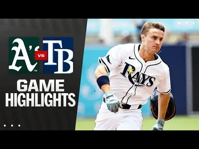 'Video thumbnail for Athletics at Tampa Bay Rays Full-Game Highlights! | 07/02/2025'