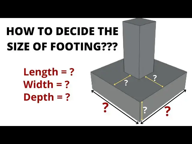 'Video thumbnail for How to decide the size of footing?  | Area of footing | Design of RCC footing | Civil Tutor'