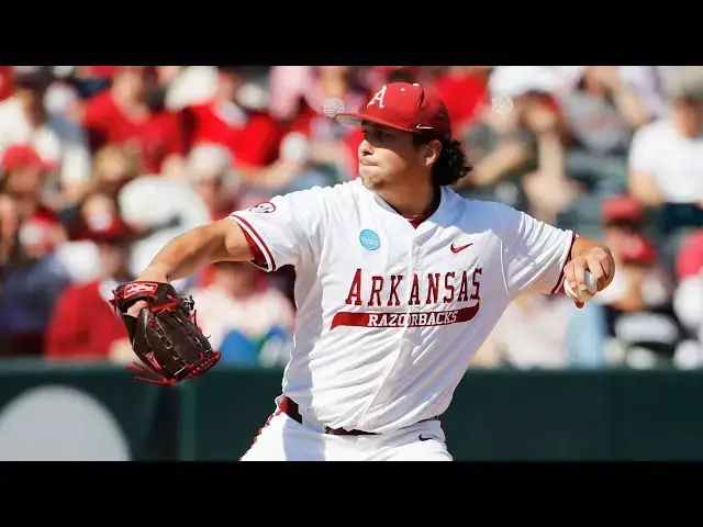 'Video thumbnail for Landon Beidelschies 2025 College Baseball Highlights! | Arkansas Razorbacks'