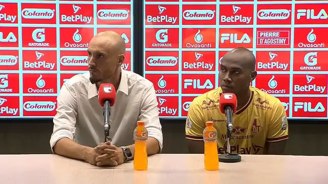 'Video thumbnail for Rueda de prensa del Deportes Tolima tras el empate frente a Santa Fe - Liga BetPlay 1 2024 '