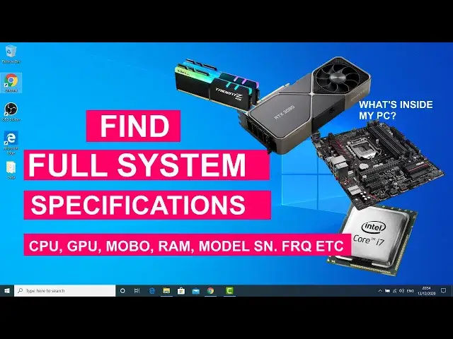 'Video thumbnail for Find Full System Specifications In Windows 10 - Get CPU, GPU, RAM Model, Versions & More'