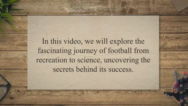 'Video thumbnail for Football Uncovered: The Science Behind the Game - From Evolution to Training, Discover the Secrets of Success'