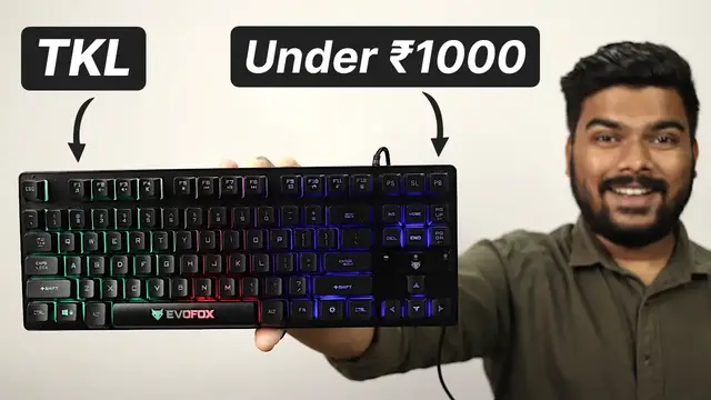 'Video thumbnail for TKL Semi Mechanical Keyboard Under ₹1000 | EvoFox Fireblade Review'