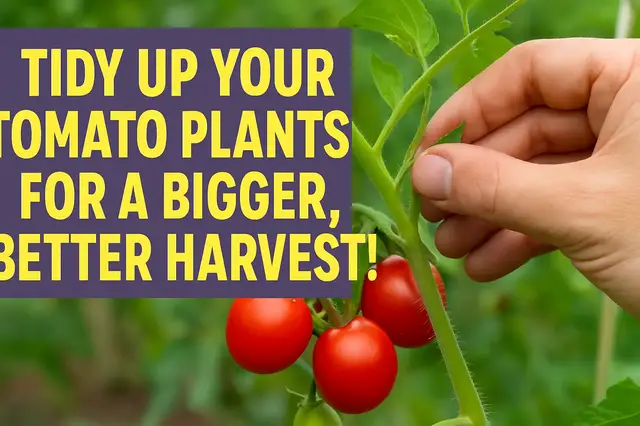 'Video thumbnail for How to Tidy Up Tomato Plants | Pruning & Support Techniques for a Bigger Harvest'