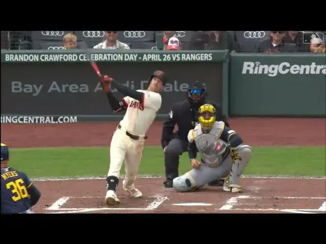 'Video thumbnail for Mike Yastrzemski CRANKS a Solo Home Run! | 4th HR of 2025 | San Francisco Giants | 04/24/2025'