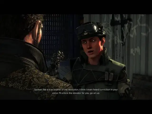 'Video thumbnail for Deus Ex: Mankind Divided - The Rucker Extraction: Lubos Elevator Intro (Say Password) Dialogue Tree'