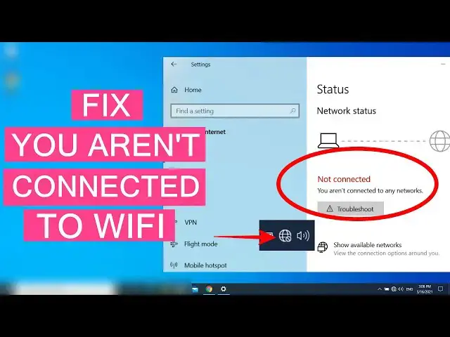 'Video thumbnail for You Are Not Connected To Any Networks Fixed On Windows 10 /11 | Fix WiFi Problem'