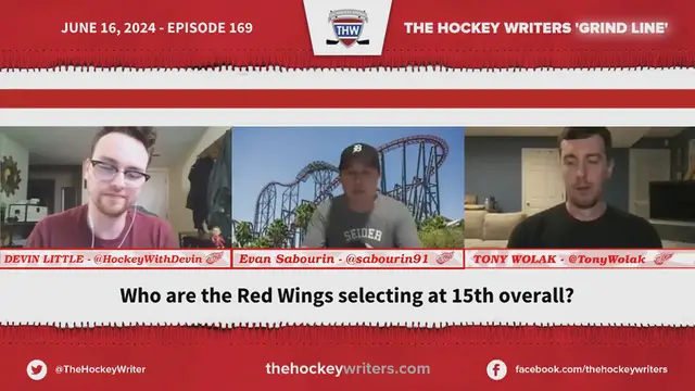 'Video thumbnail for 2024 NHL Mock Draft - Red Wings Select Beckett Sennecke at 15th Overall'