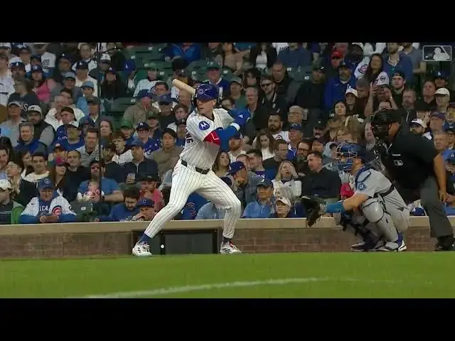 'Video thumbnail for Pete Crow-Armstrong HAMMERS a Three-Run Home Run! | 5th HR of 2025 | Chicago Cubs | 04/23/2025'