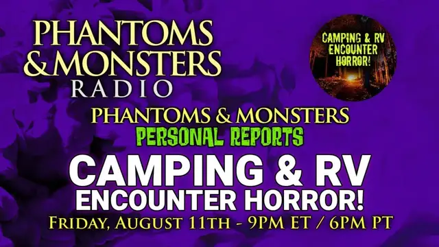 'Video thumbnail for CAMPING & RV ENCOUNTER HORROR! WHAT ROAMS AMONG US? LIVE Chat - Q&A - Join Us! Lon Strickler (Host)'