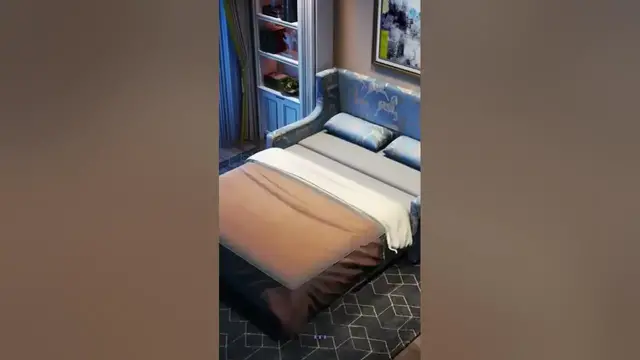 'Video thumbnail for Most Beautiful Sofa cum Double Bed | Furniture #shorts'