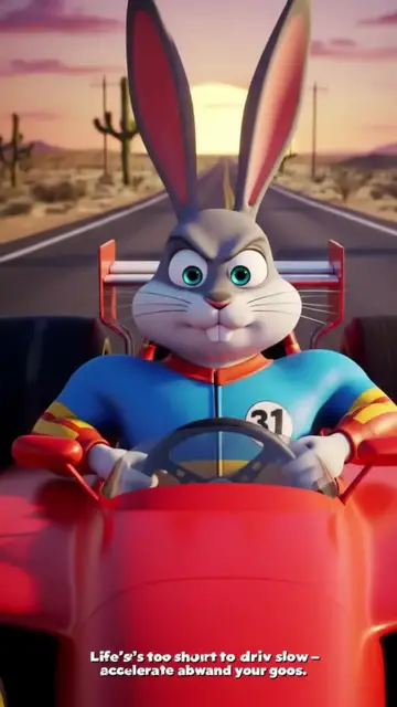 'Video thumbnail for Rabbit in a Supercar Drag Race 2'