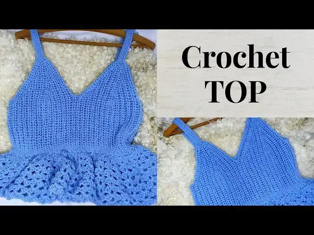 'Video thumbnail for Crochet Summer Top Beginner Friendly Tutorial | DIY Crochet Ruffled Top Free Pattern Sitn'Crochet'