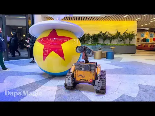 'Video thumbnail for WALL-E Makes First Appearance at Pixar Place Hotel for Earth Day at Disneyland Resort!'