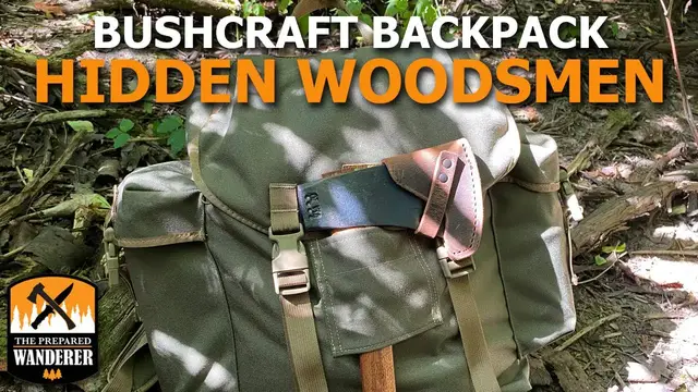 'Video thumbnail for Bushcraft Backpack Hidden Woodsmen Forest Rucksack'