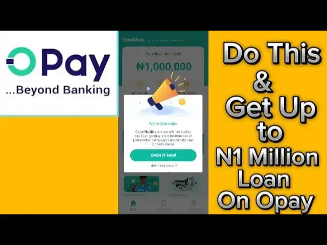 'Video thumbnail for How Can I Borrow Money from Opay? | See How to Get a Loan from Opay App Fast✅'