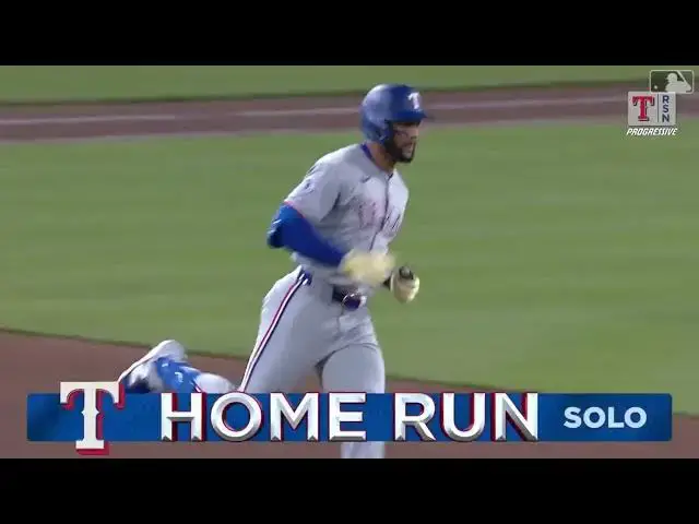 'Video thumbnail for Leody Taveras CRANKS a Solo Home Run! | 1st HR of 2025 | Texas Rangers | 04/24/2025'