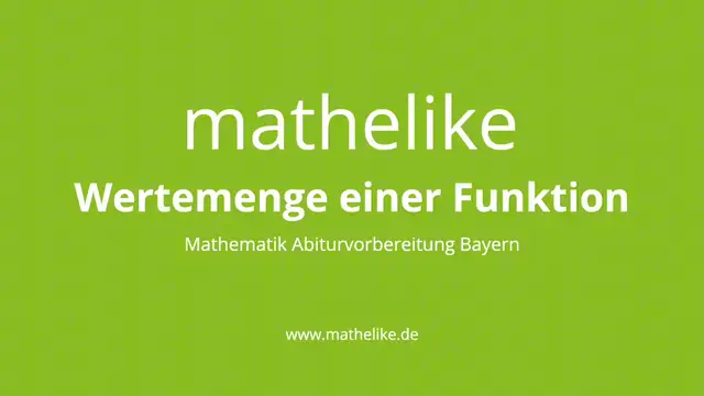 'Video thumbnail for Wertemenge einer Funktion'
