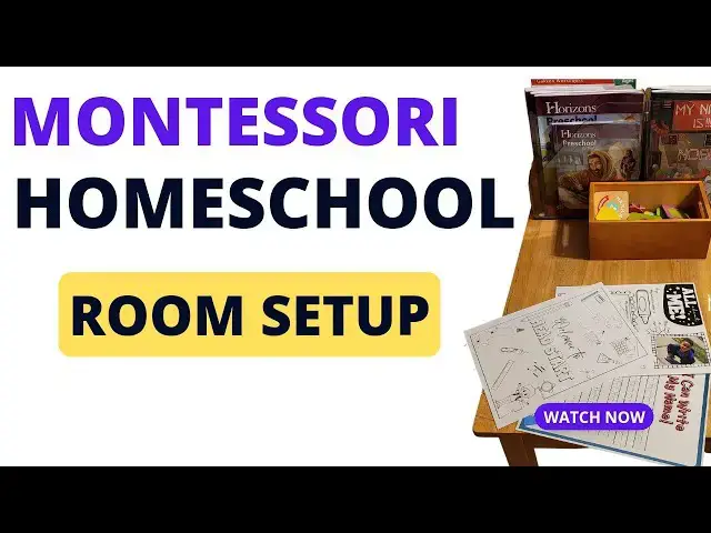 'Video thumbnail for HOMESCHOOL ROOM TOUR 2022 & MONTESSORI AT HOME SETUP: Books, Activities, Cleaning & Organization'