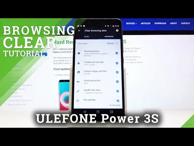 'Video thumbnail for How to Clear Browsing Data in ULEFONE Power 3S – Delete Passwords / Cookies / History'
