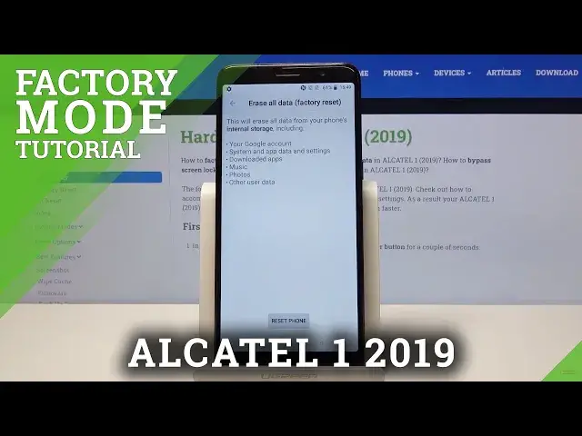 'Video thumbnail for How to Factory Reset ALCATEL 1 (2019) – Wipe Data / Erase Content'
