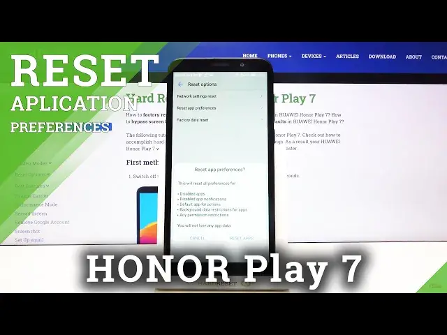 'Video thumbnail for How to Reset App Preferences in Honor Play 7 – Restore Default App Settings'