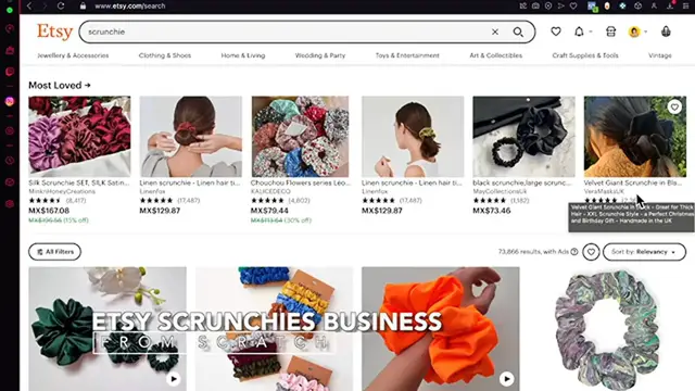 'Video thumbnail for How to Create a Scrunchies from Scratch - Etsy Scrunchies Business'