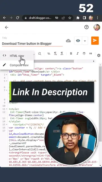 'Video thumbnail for How to add Countdown Download Timer Button to Blogger _ #shorts'